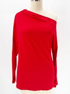 NOEN 1-shoulder LSV Red Jersey Top 12